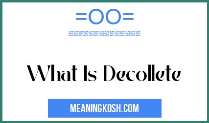 what is a décolleté.